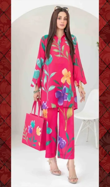 Original Tawakkal Pret Stitched Swiss Digital Printed 2pc with same matching Hand bags  🛍️ by TAWAKKAL FABRICS 